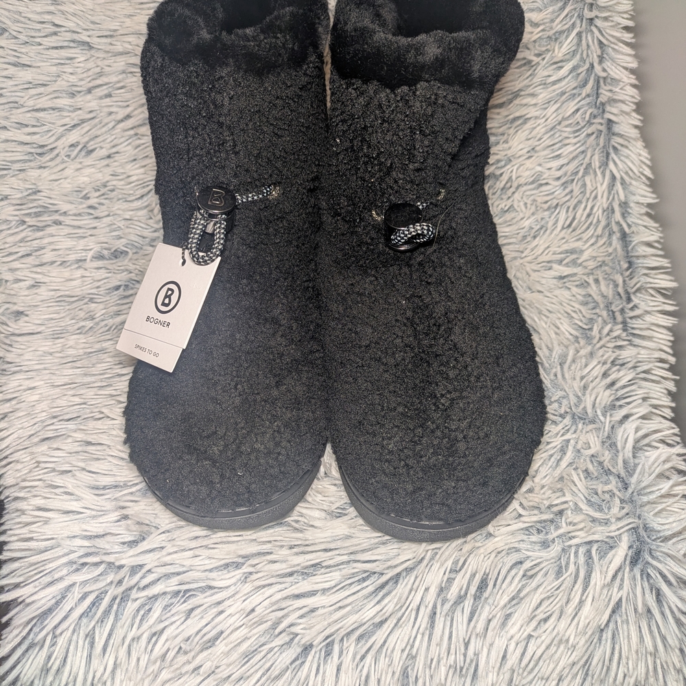 Bogner Black Textured Ankle Boots